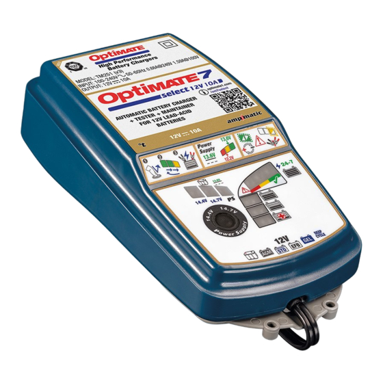 TecMate Optimate 7 TM250 Mode D'emploi