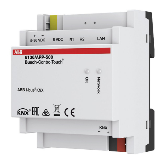 ABB Busch-ControlTouch 6136 Manuel Produit