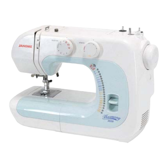 Janome HARMONY 2039SN Livret D'instructions