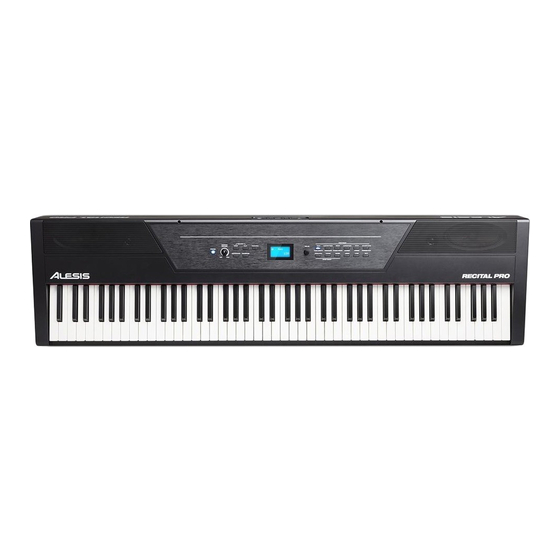 Alesis RECITAL PRO Guide D'utilisation