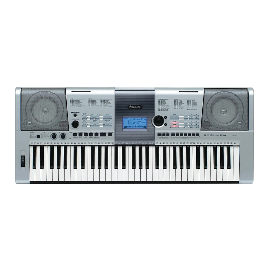 Yamaha YPT-410 Mode D'emploi