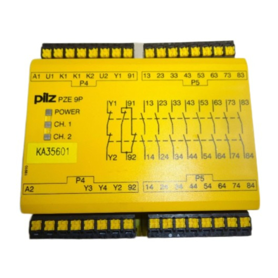 Pilz PZE 9P Manuel D'utilisation