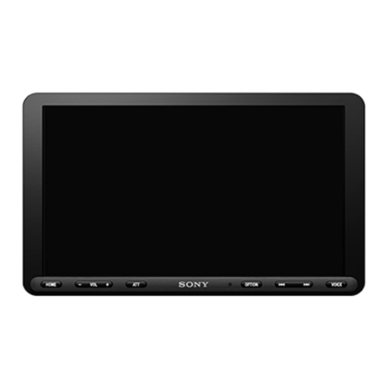 Sony XAV-AX8000 Mode D'emploi