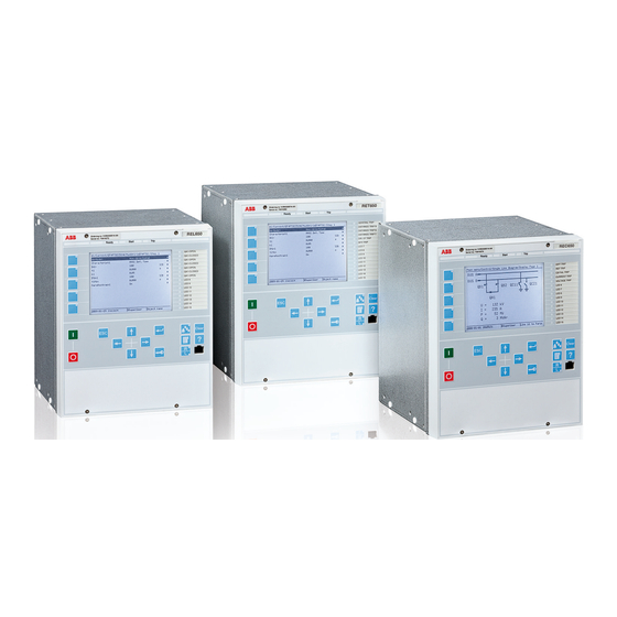 ABB Relion 650 Série Manuel D'installation