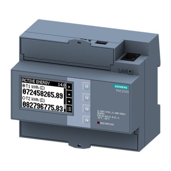 Siemens PAC2200 Notice D'utilisation