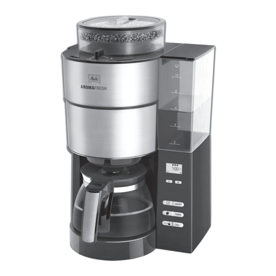 Melitta AROMAFRESH 1021-12 Manuels