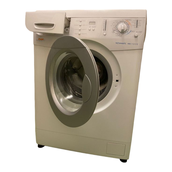 FUST NOVAMATIC WA 112.3 E Livret D'instructions Et D'entretien