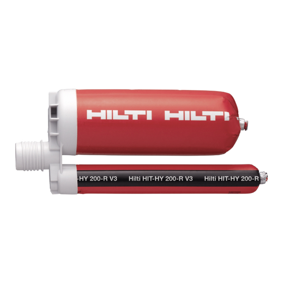 Hilti HIT-RE 500 V4 1400 Jumbo Mode D'emploi