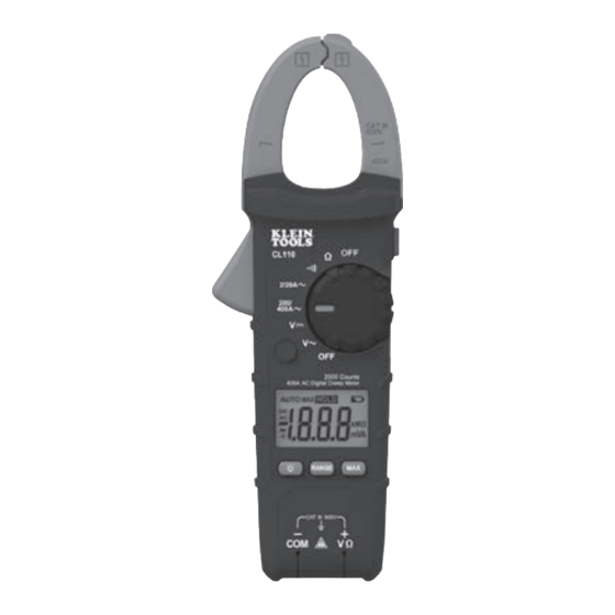 Klein Tools CL110 Manuel D'instructions