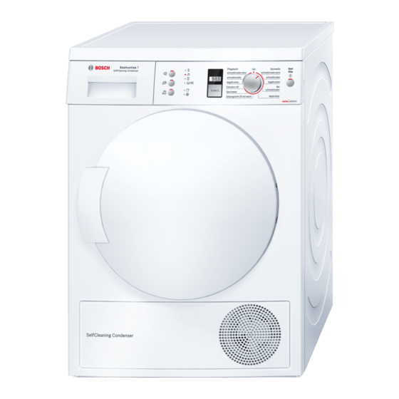 Bosch WTW84361CH Notice D'installation Et D'utilisation