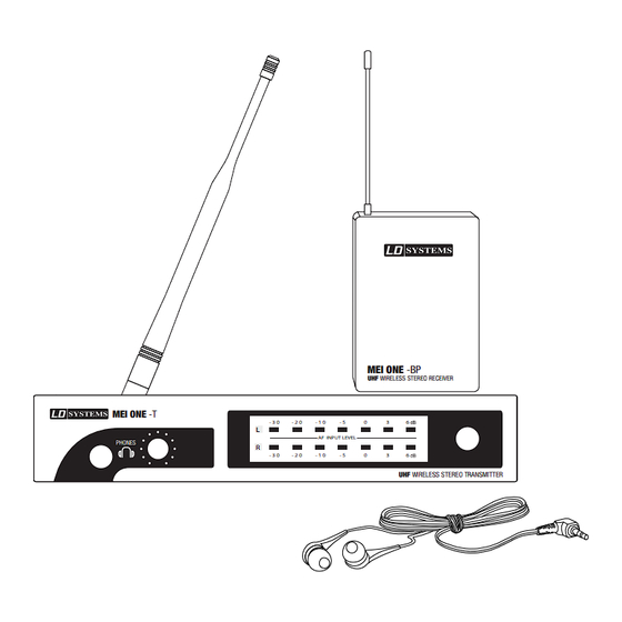 LD Systems MEI ONE 3 Manuel D'utilisation