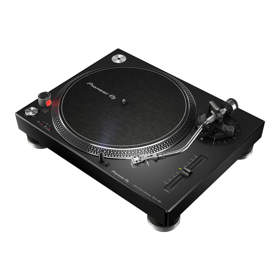 PIONEER DJ PLX-500-K Mode D'emploi