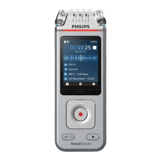 Philips VoiceTracer DVT2810/00 Guide De Démarrage Rapide