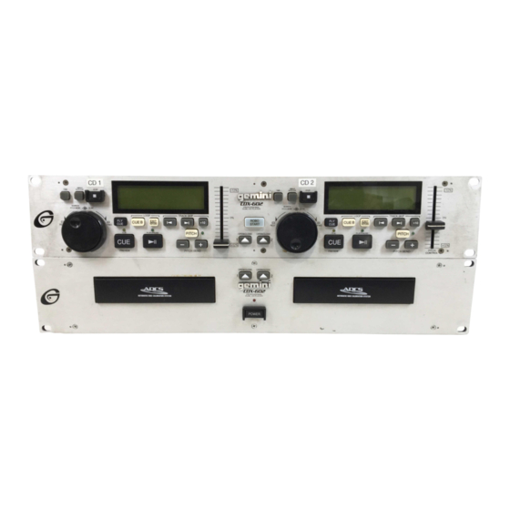 Gemini CDX-601 Manuel De Fonctionnement