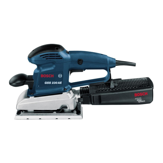 Bosch GSS Professional 230 A Notice Originale