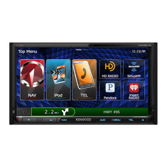 Kenwood DNX891HD Guide De Démarrage Rapide