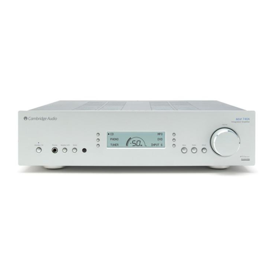 Cambridge Audio azur 740A Mode D'emploi