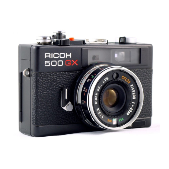 Ricoh 500 GX Mode D'emploi