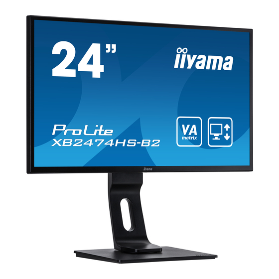 Iiyama ProLite X2474HS Manuels