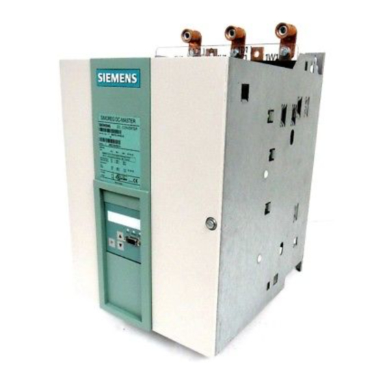 Siemens SIMOREG DC Master 6RA70 Serie Manuel D'application