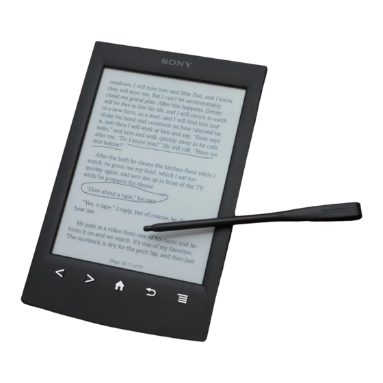 Sony Reader PSR-T2 Mode D'emploi