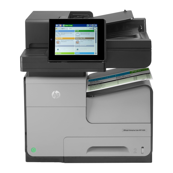 HP Officejet Enterprise Color MFP X585 Guide De L'utilisateur