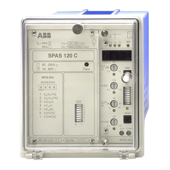 ABB SPAS 120 C Manuel D'utilisation Et Description Technique