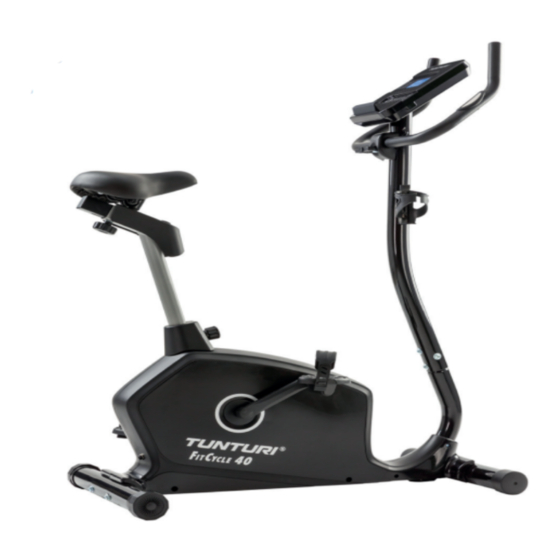 Tunturi FitCycle 40 Manuel De L'utilisateur