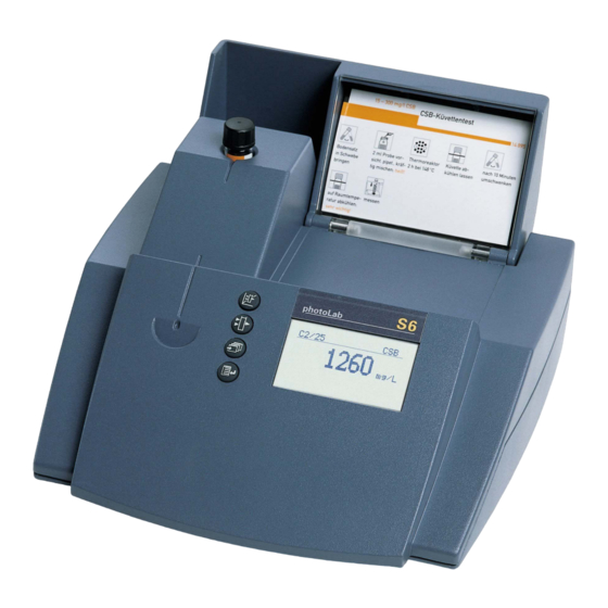 Xylem WTW PhotoLab S6 Mode D'emploi