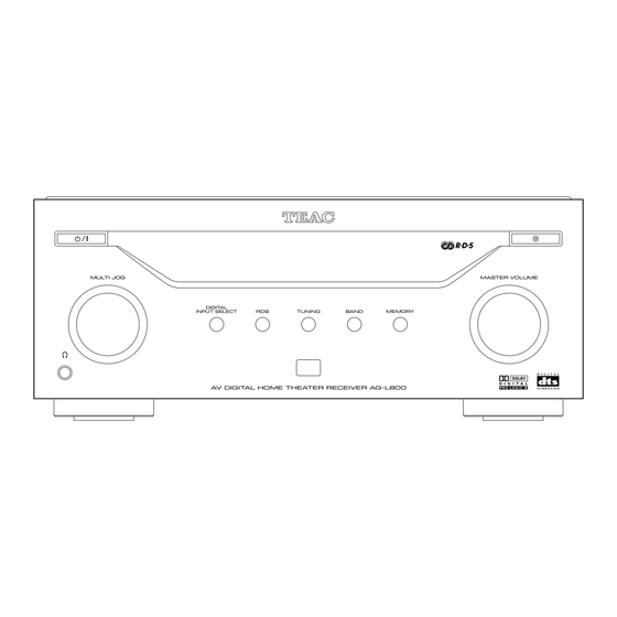 Teac AG-L800 Manuel Du Propriétaire