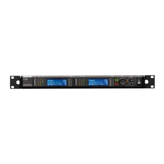 Shure AXT400 Mode D'emploi