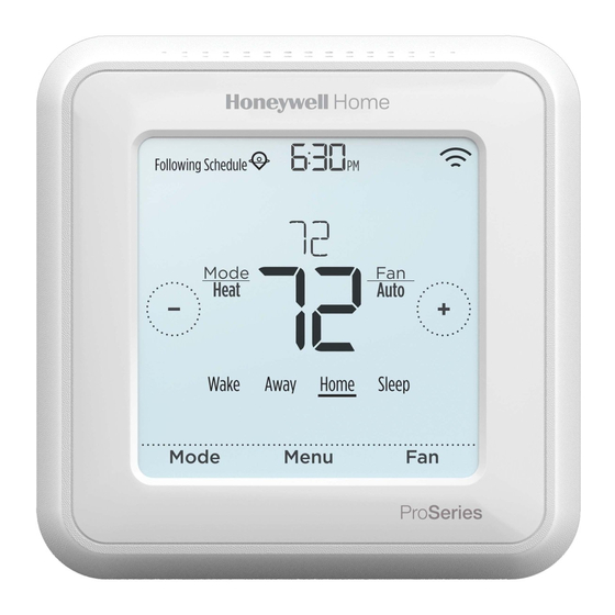 Honeywell Home T6 Pro intelligent Manuels