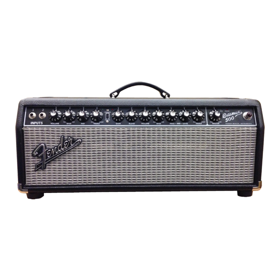 Fender Bassman 500 Mode D'emploi