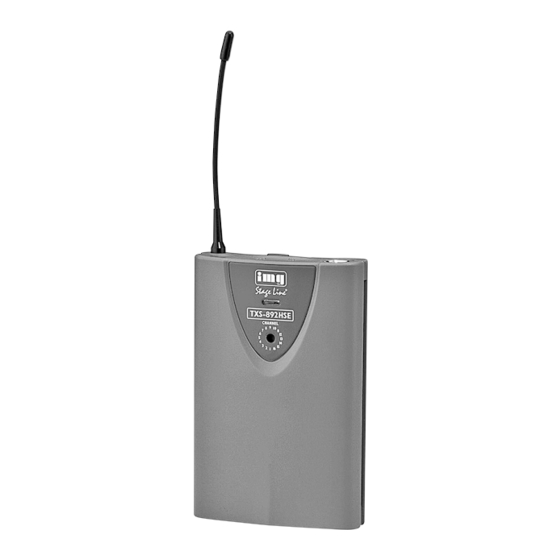 IMG STAGELINE TXS-892HSE Mode D'emploi