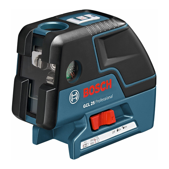 Bosch GCL 25 Notice Originale