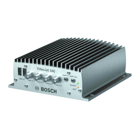 Bosch VideoJet X10 Guide D'installation Rapide