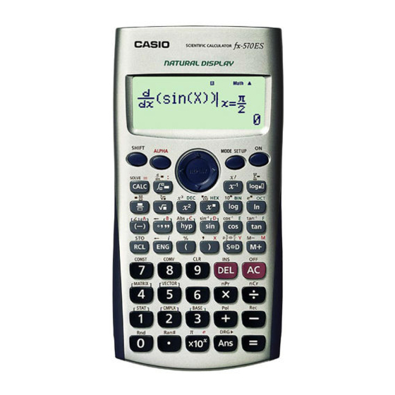 Casio fx-570ES Mode D'emploi