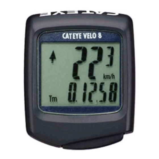 Cateye VELO8 Mode D'emploi
