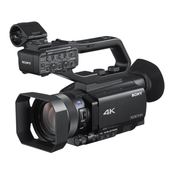 Sony XDCAM PXW-Z90VC Mode D'emploi