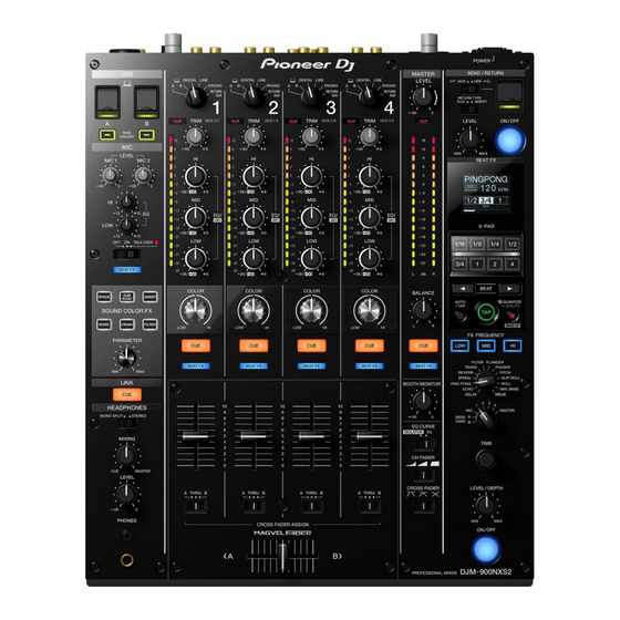 PIONEER DJ DJM-900NXS2 Mode D'emploi