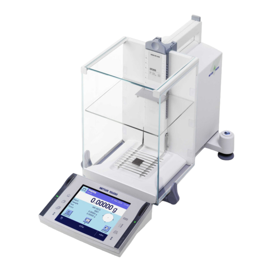 Mettler Toledo Excellence Plus XP Série Mode D'emploi