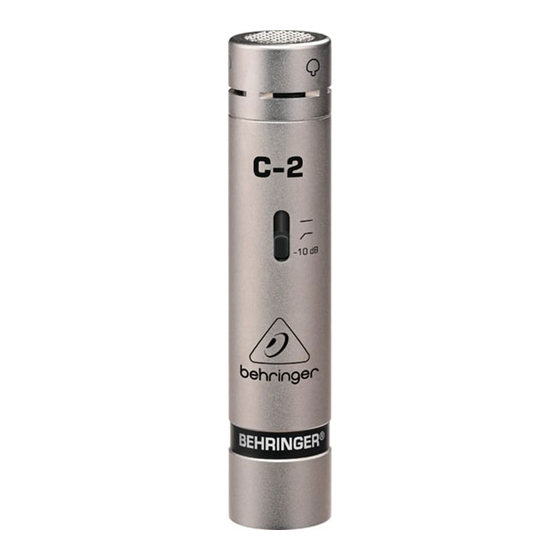 Behringer C-2 Manuel D'utilisation