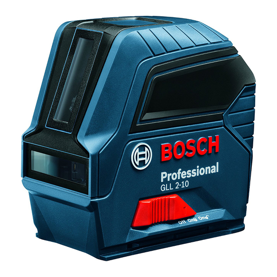 Bosch GLL 2-10 Professional Notice Originale