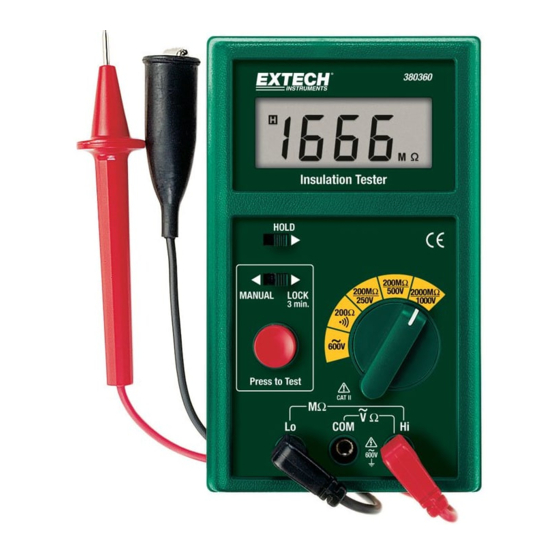 Extech Instruments 380360 Manuel D'utilisation