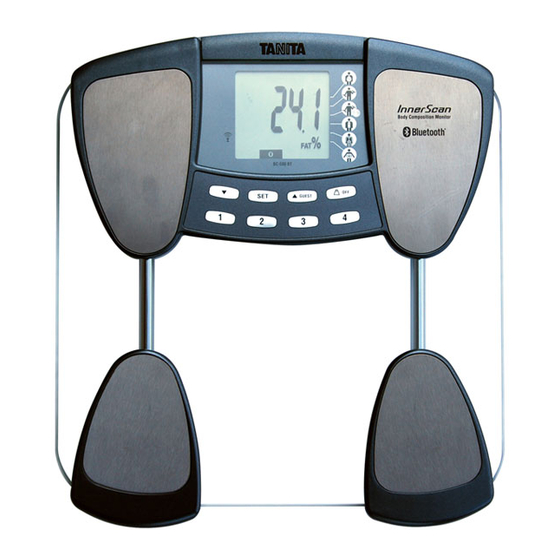 Tanita InnerScan Body Composition Monitor BC-590BT Mode D'emploi