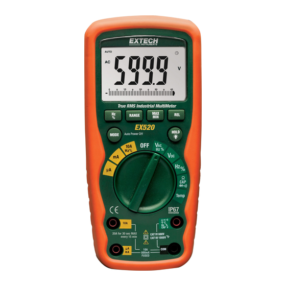 Extech Instruments EX520 Guide D'utilisation