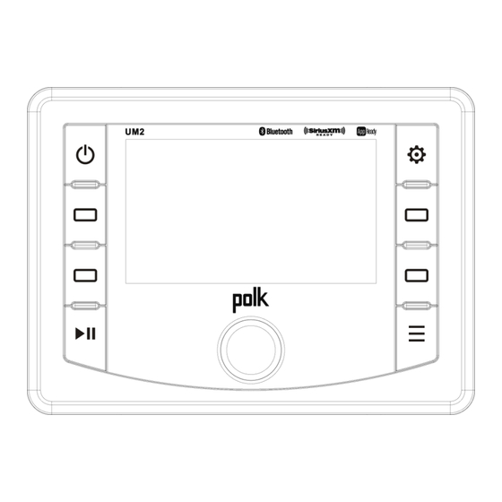 Polk UM2 Manuel D'installation Et D'utilisation