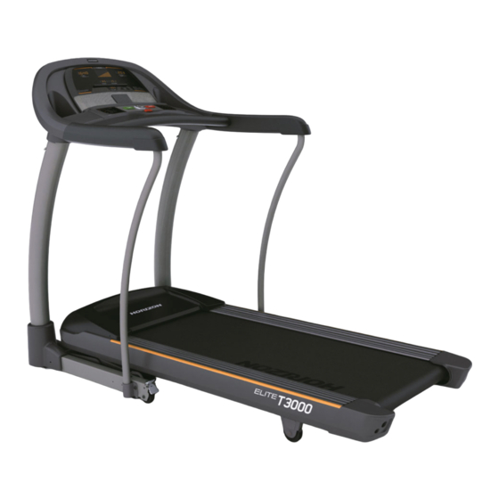 Horizon Fitness Elite T3000 Mode D'emploi