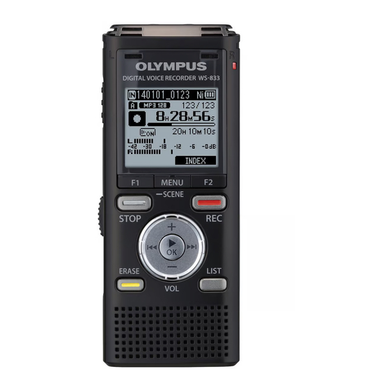 Olympus WS-833 Manuel Utilisateur