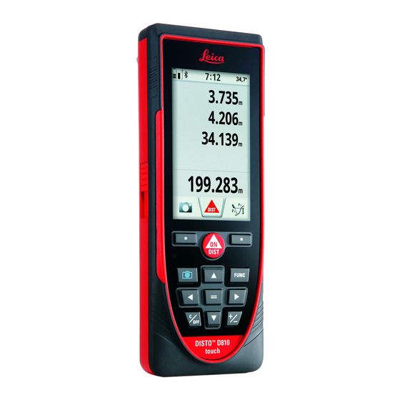 Leica Geosystems DISTO D810 touch Mode D'emploi